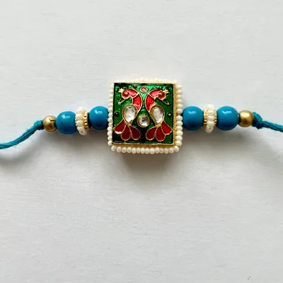 "Mayur" Meenakari Rakhi