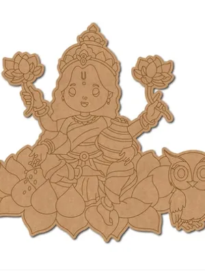 DIY Colouring Wooden Goddess Lakshmi Activity Kit