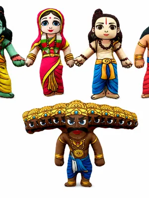 Ramayana Plush Dolls (Set of 5 dolls)