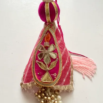 "Bahaar" Gota Patti Rakhi and Lumba Set