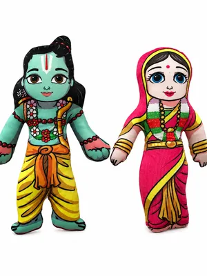 Lord Ram and Sita Plush Dolls