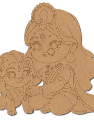 DIY Colouring Wooden Goddess Durga Activity Kit