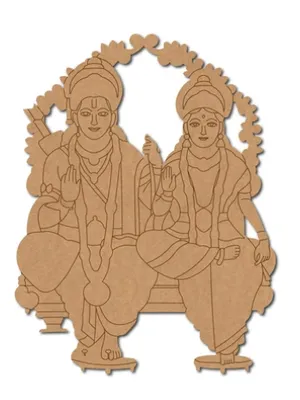 DIY Colouring Wooden Lord Ram and Sita Activity Kit