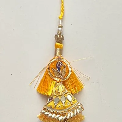 "Anmol" Gota Patti Rakhi and Lumba Set
