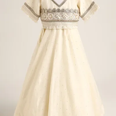 Chanderi Jacket style choli paired with chanderi lehnga
