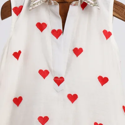 Collar neck chanderi kurta with printed salwar