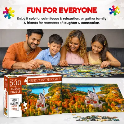 Neuschwanstein Castle Jigsaw Puzzles for Kids and Childrens – Ages 9+