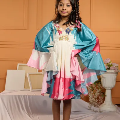 MULTICOLOUR EMBROIDERED KAFTAN