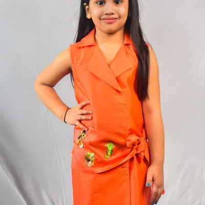 ORANGE UNDERWATER THEMED FROCK