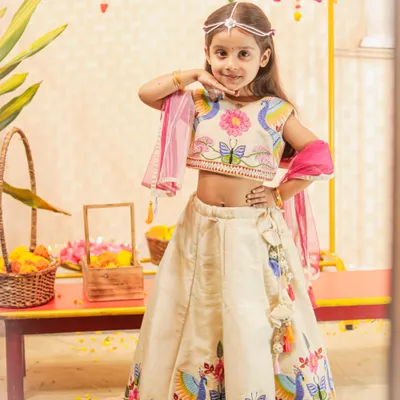 TISSUE HEAVY EMBROIDERED TOP LEHENGA WITH DUPATTA