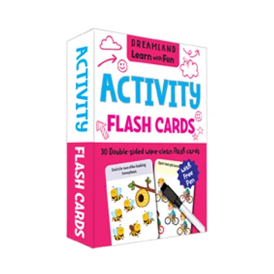 Flash Cards Activity - 30 Double Sided Wipe Clean Flash Cards for Kids (With Free Pen)