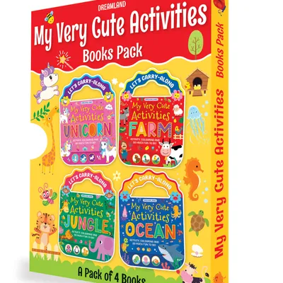 My Very Cute Activities & Colouring Books Pack for Kids Age 3-8 years - A Set of 4 Books