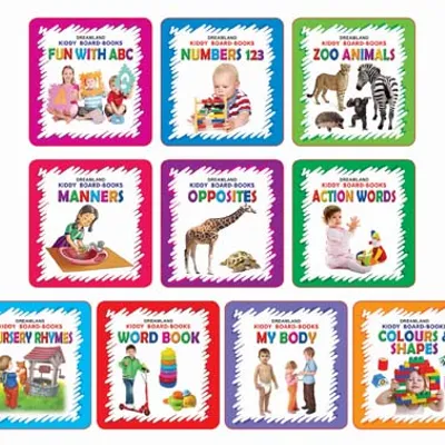 Kiddy Board Book - (10 Titles) Pack