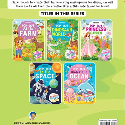 Pop-Out Dinosaurs World- With 3D Models Colouring Stickers