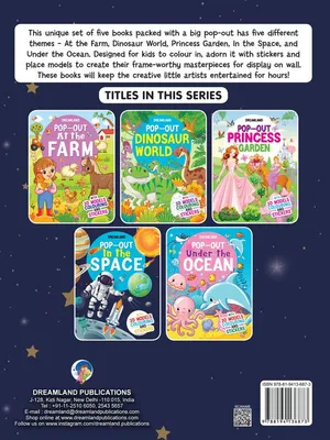Pop-Out In the Space- With 3D Models Colouring Stickers