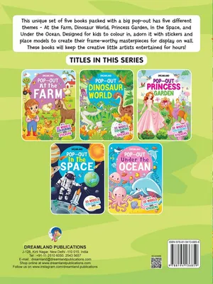 Pop-Out Dinosaurs World- With 3D Models Colouring Stickers
