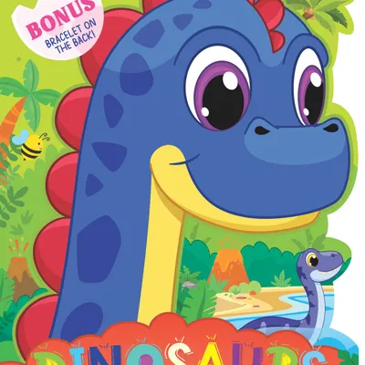 Dinosaur Activity and Colouring Book - Die Cut Animal Shaped Book