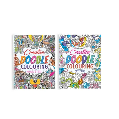 Creative Doodle Colouring Books - (2 Titles)