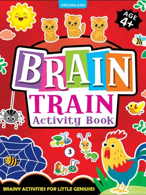 Brain Train Activity Book for Kids Age 4+ - With Colouring Pages, Mazes, Puzzles and Word searches Activities
