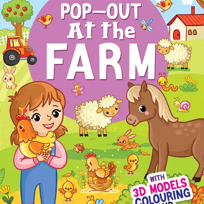 Pop-Out At the Farm- With 3D Models Colouring Stickers
