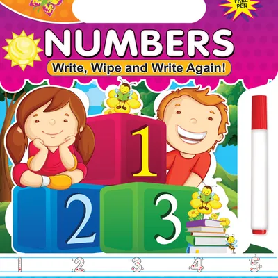 Write and Wipe Book - Numbers