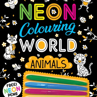 Animals Neon Colouring World Book for Kids Age 4 - 7  years with Neon Pens