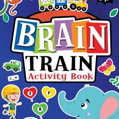 Brain Train Activity Book for Kids Age 5+ - With Colouring Pages, Mazes, Puzzles and Word searches Activities