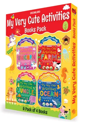 My Very Cute Activities & Colouring Books Pack for Kids Age 3-8 years - A Set of 4 Books