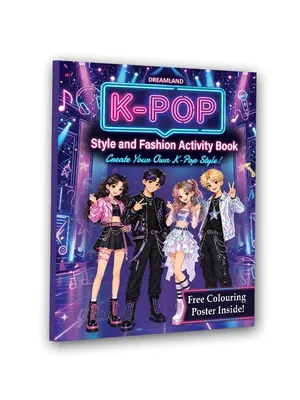 K- POP Style and Fashion Activity Book for Kids Age 8–12 years- Design Trendy Outfits, Create Idol Looks, Color Fashion Pages, Solve Puzzles & Have Fun!