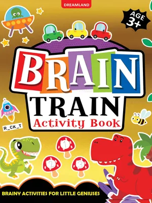 Brain Train Activity Book for Kids Age 3+ - With Colouring Pages, Mazes, Puzzles and Word searches Activities