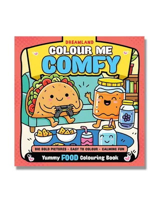 Colour Me Comfy: Feasty Food - Bold and Easy Food Colouring Book for All Ages | Fun and Simple Designs for Relaxation and Stress Relief
