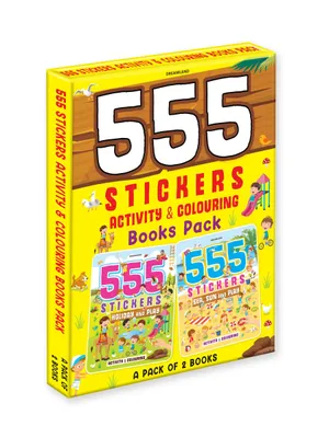 555 Stickers and Activity Books Pack -A Pack of 2 Books
