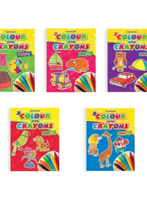 Colour With Crayons - 1 to 5 (Pack)