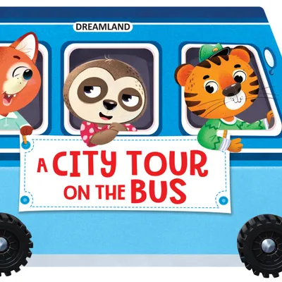 A City Tour on the Bus- A Shaped Board book with Wheels