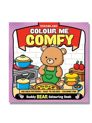 Colour Me Comfy – Buddy Bear- Bear-Themed Colouring Book for Kids, Teens, and Adults | Simple Bold Outlines, Relaxing and Cozy Designs