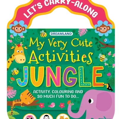 Jungle- Let's Carry-Along Activity, Colouring Book for Kids Age 3 -8 years (My Very Cute Activities Series)
