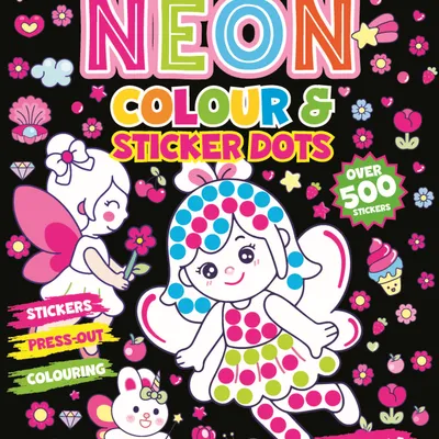 Little Fairy Neon Colour and Sticker Dots Book  Over 500 Stickers