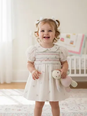 Baby Frock with Lace Collar