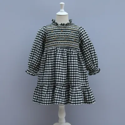 Black & White Checkered Cotton Frock