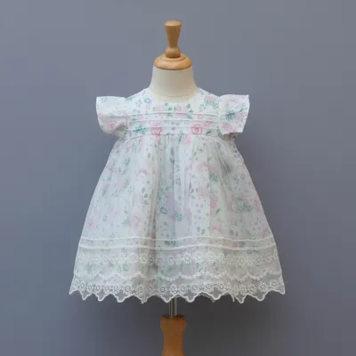 Pastel Floral Net Layered Party Dress