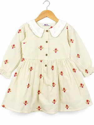 Frockwala Baby Girls Embroidered Cotton Frock