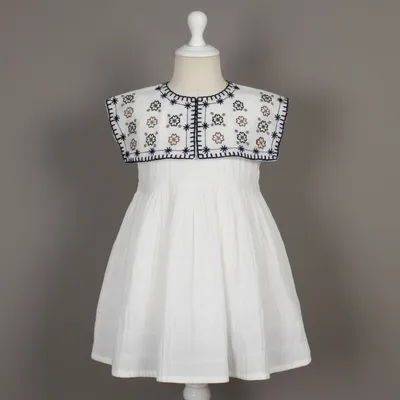 charming white embroidered frock