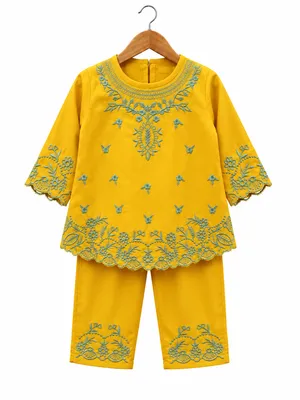 Mustard Yellow Floral Co-ord Set