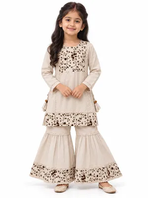 Kurti & Sharara Set Soft & Comfortable Kids Ethnic Wear