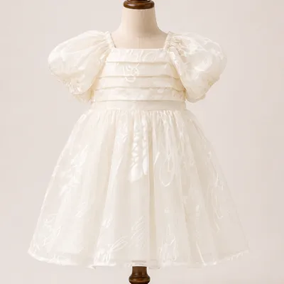 White Organza Party Wear Dress