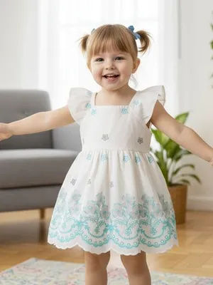 Ocean Bloom Cotton Frock