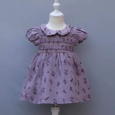 Lavender Smocked Frock | Soft & Comfortable Kids Dress