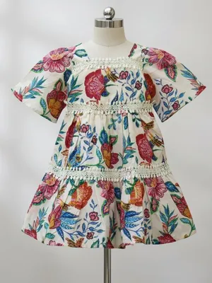 Cotton Floral Frock – Soft, Breathable