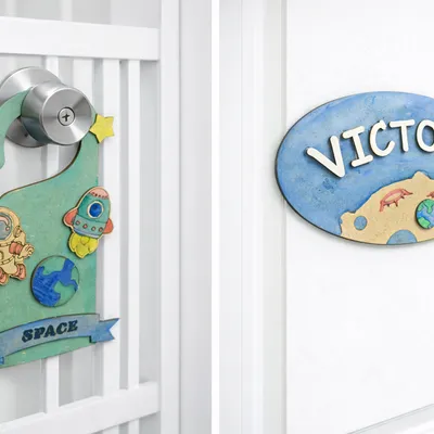 ilearnngrow Teeny Tiny Space Door Handle & Name Plate Kit