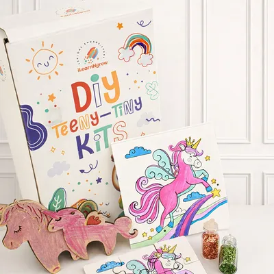 ilearnngrow Teeny Tiny DIY Unicorn Painting Kit